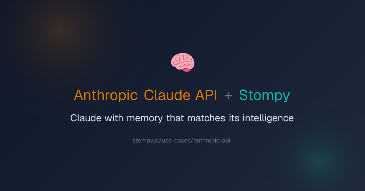 Claude API + Stompy: Memory for Direct Claude Usage | Stompy